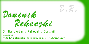 dominik rekeczki business card